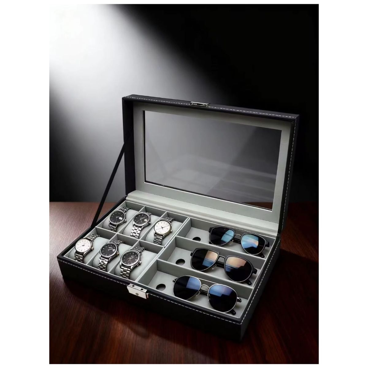 GENERICO - Organizador De Relojes Y Gafas Exhibición Elegante