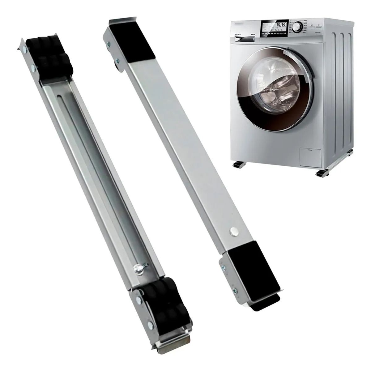 GENERICO - Base Ajustable Soporte Rueda Lavadora Estufa Retractil Movil