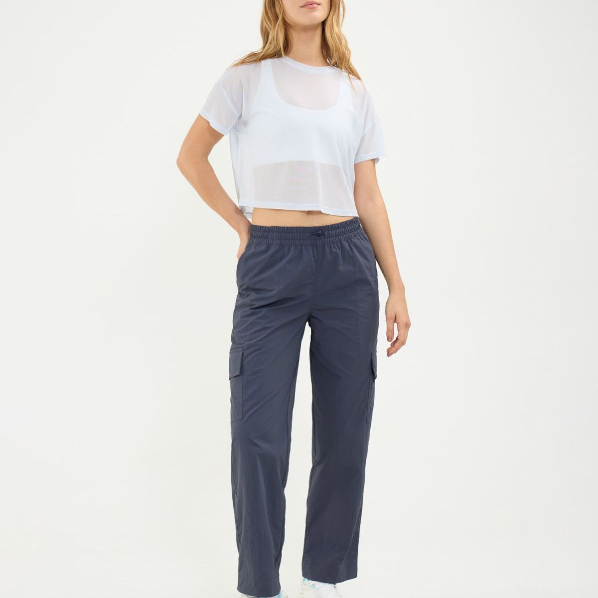 ATMOS - Pantalón Cargo Rompevientos  Para Mujer Azul Atmos