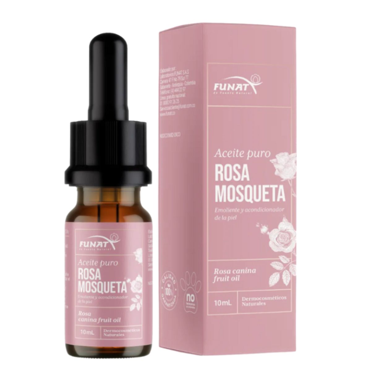 FUNAT - ACEITE PURO DE ROSA MOSQUETA X 10 ML./ FUNAT