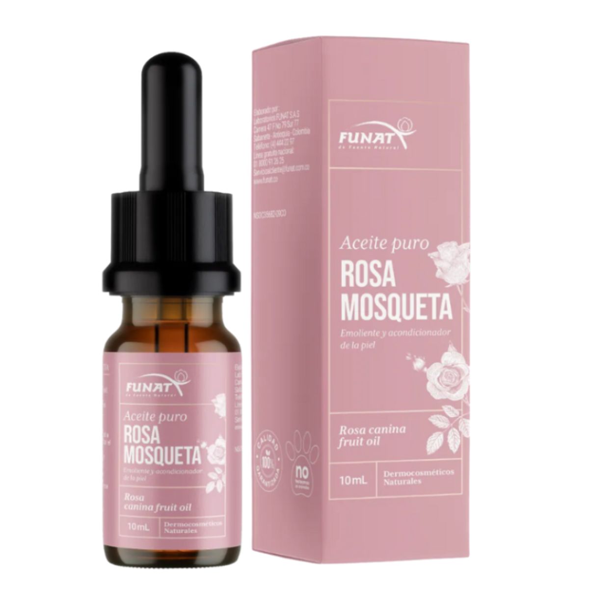 FUNAT - ACEITE PURO DE ROSA MOSQUETA X 10 ML./ FUNAT