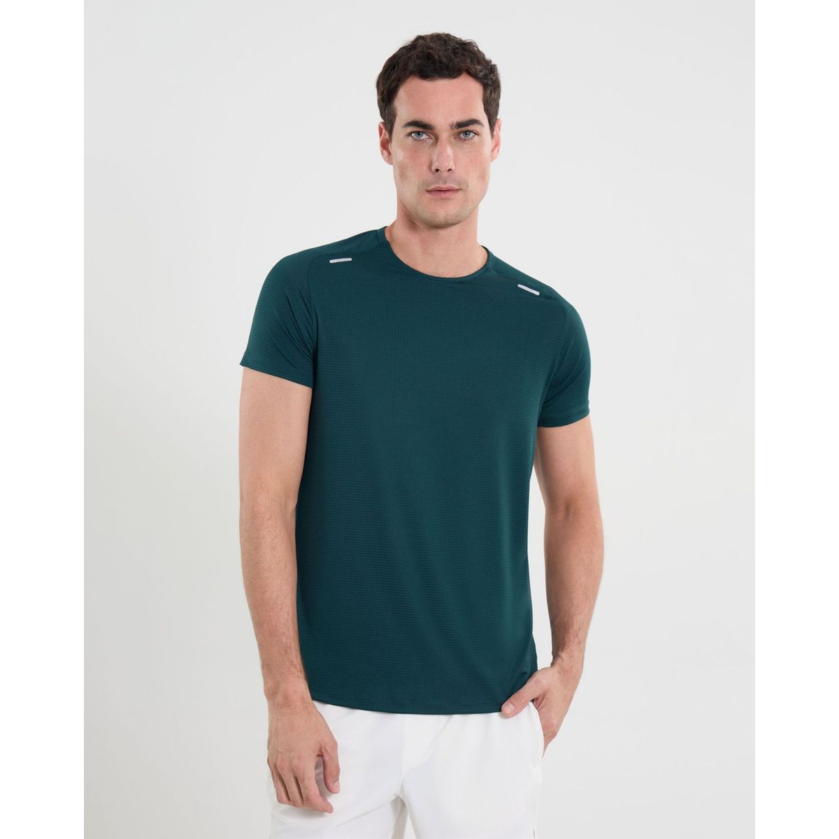 ATMOS - Camiseta Deportiva Texturizada  Para Hombre Verde Atmos