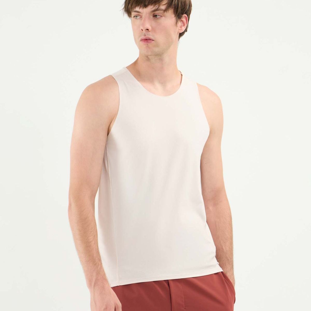 ATMOS - Camiseta  Para Hombre Manga Sisa Cuello Redondo Color Beige Marca Atmos #32090193