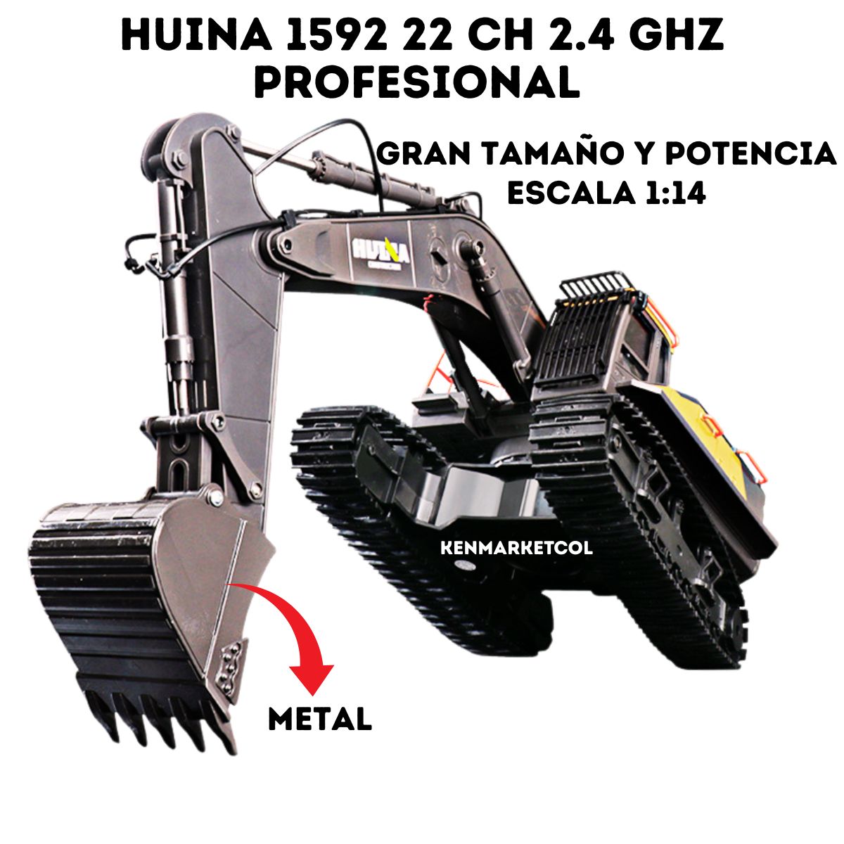 GENERICO - Excavadora Huina 1582 Profesional 22 Ch