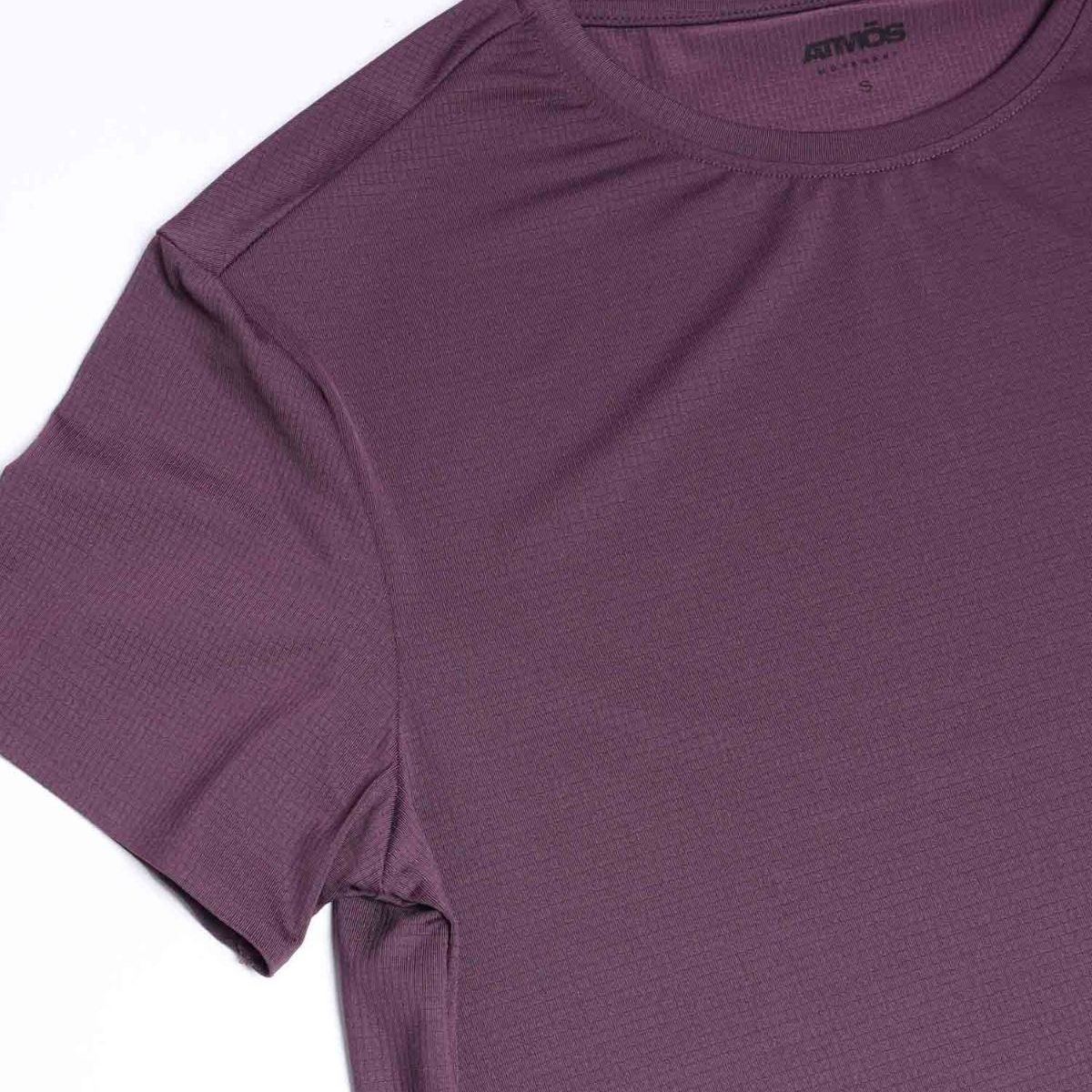 ATMOS - Camiseta Manga Corta Básica Training Con Bond  Para Mujer Morado Atmos