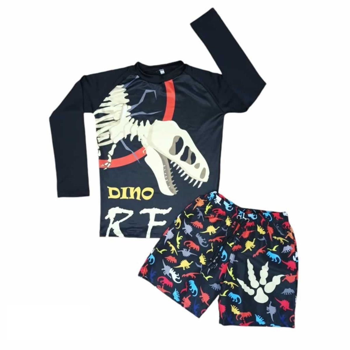 1AMIGO - Traje de baño Infantil Buzo y Pantaloneta - Dinosaurio