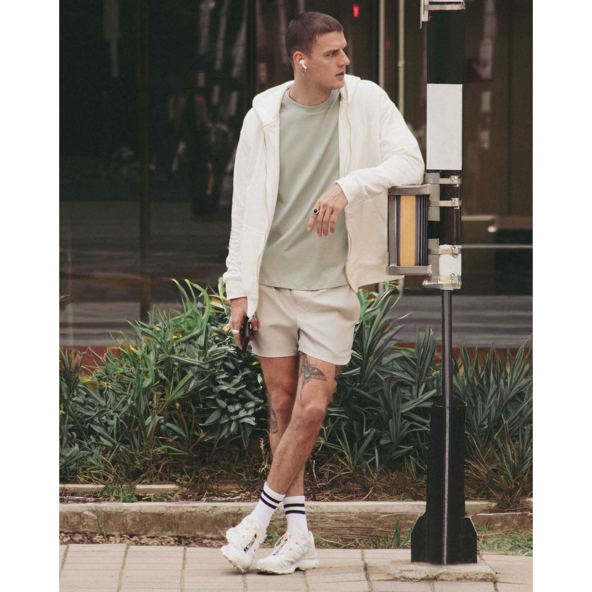 ATMOS - Short Corto Con Biker Interno  Para Hombre Verde Atmos