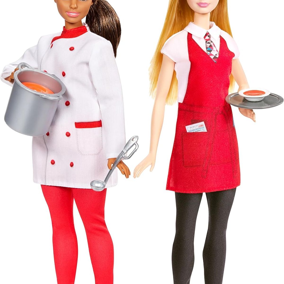 BARBIE - Barbie Amigas Chef y Camarero Set de Muñecas