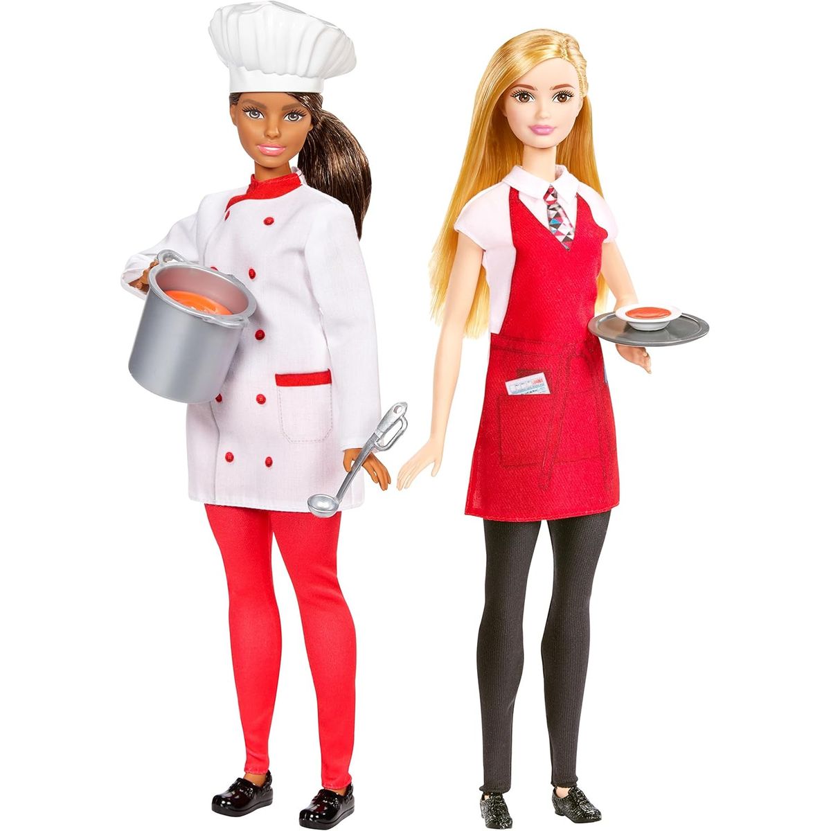 BARBIE - Barbie Amigas Chef y Camarero Set de Muñecas
