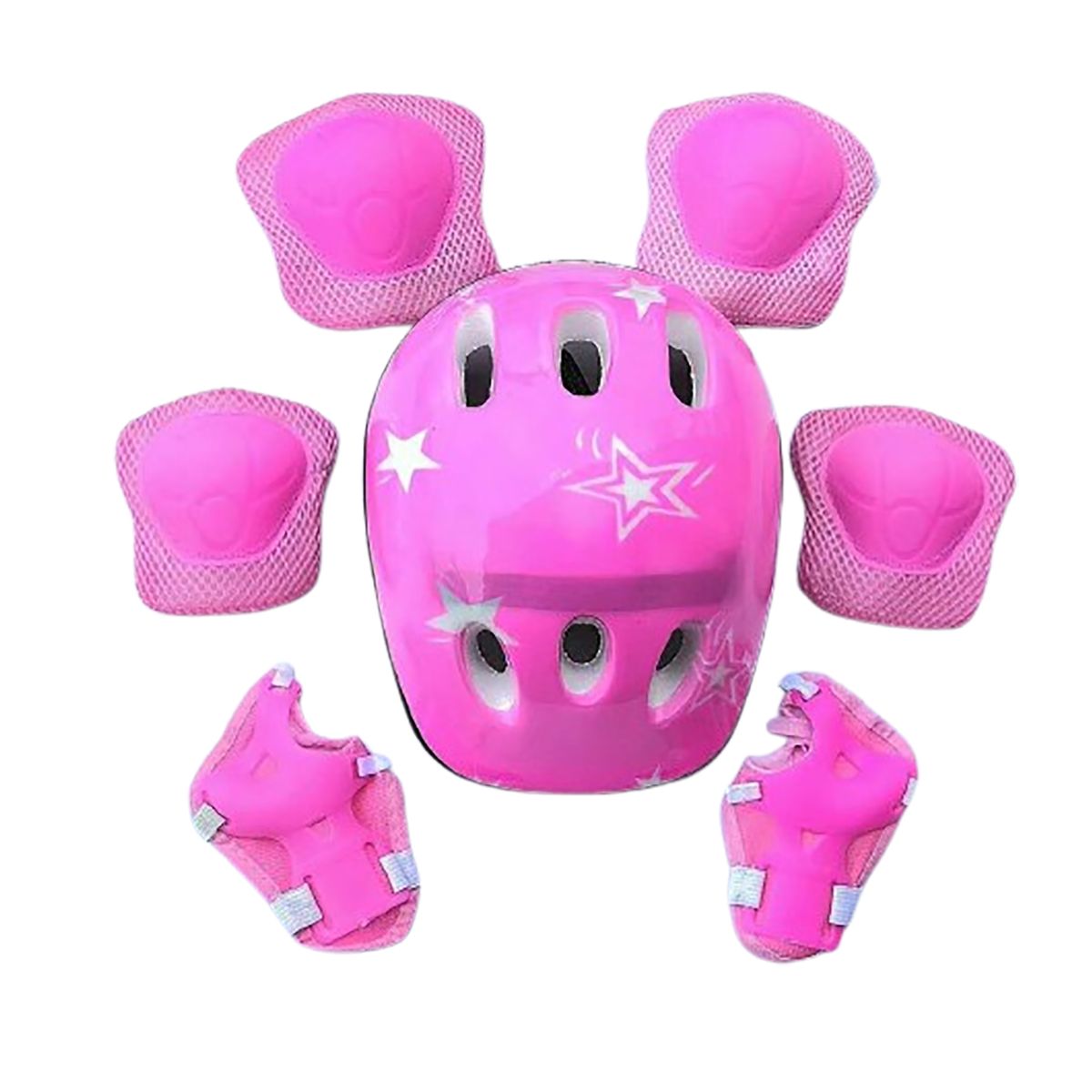 GENERICO - Casco y equipo de protección para patinaje bicicleta sobre ruedas X7 Pcs