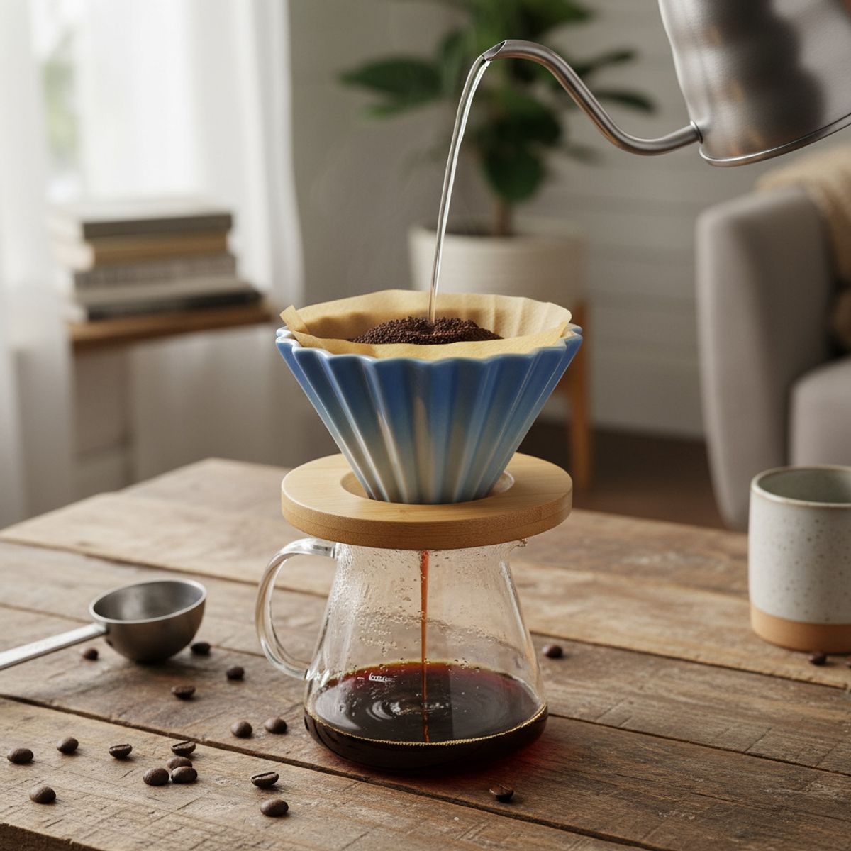 BIGCENTER - Flower Dripper  Cerámico Método De Extracción De Café