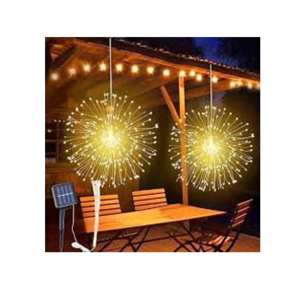 GENERICO - LUCES NAVIDEÑAS SOLARES 120 LUCES DECORACION PARA DIFERENTES LUGARES DEL HOGAR