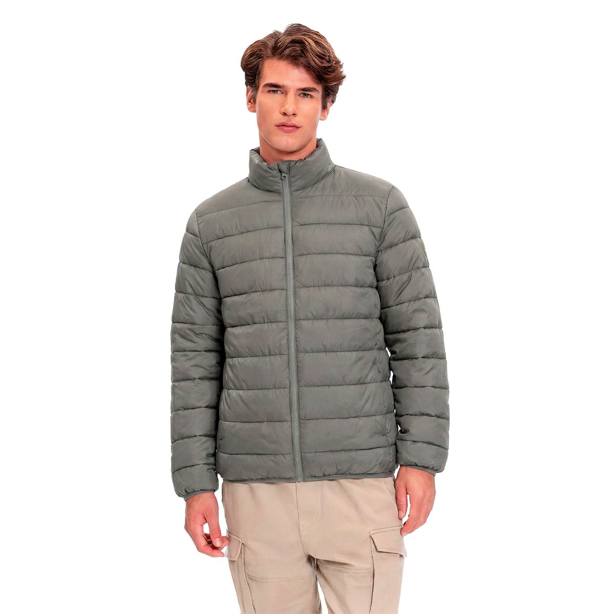 TOTTO - Chaqueta Acolchada Cuello Alto Coloro Gris Para Hombre