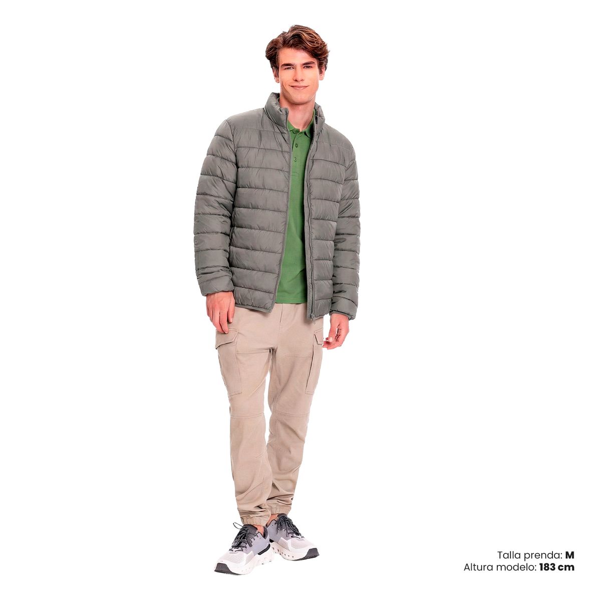 TOTTO - Chaqueta Acolchada Cuello Alto Coloro Gris Para Hombre