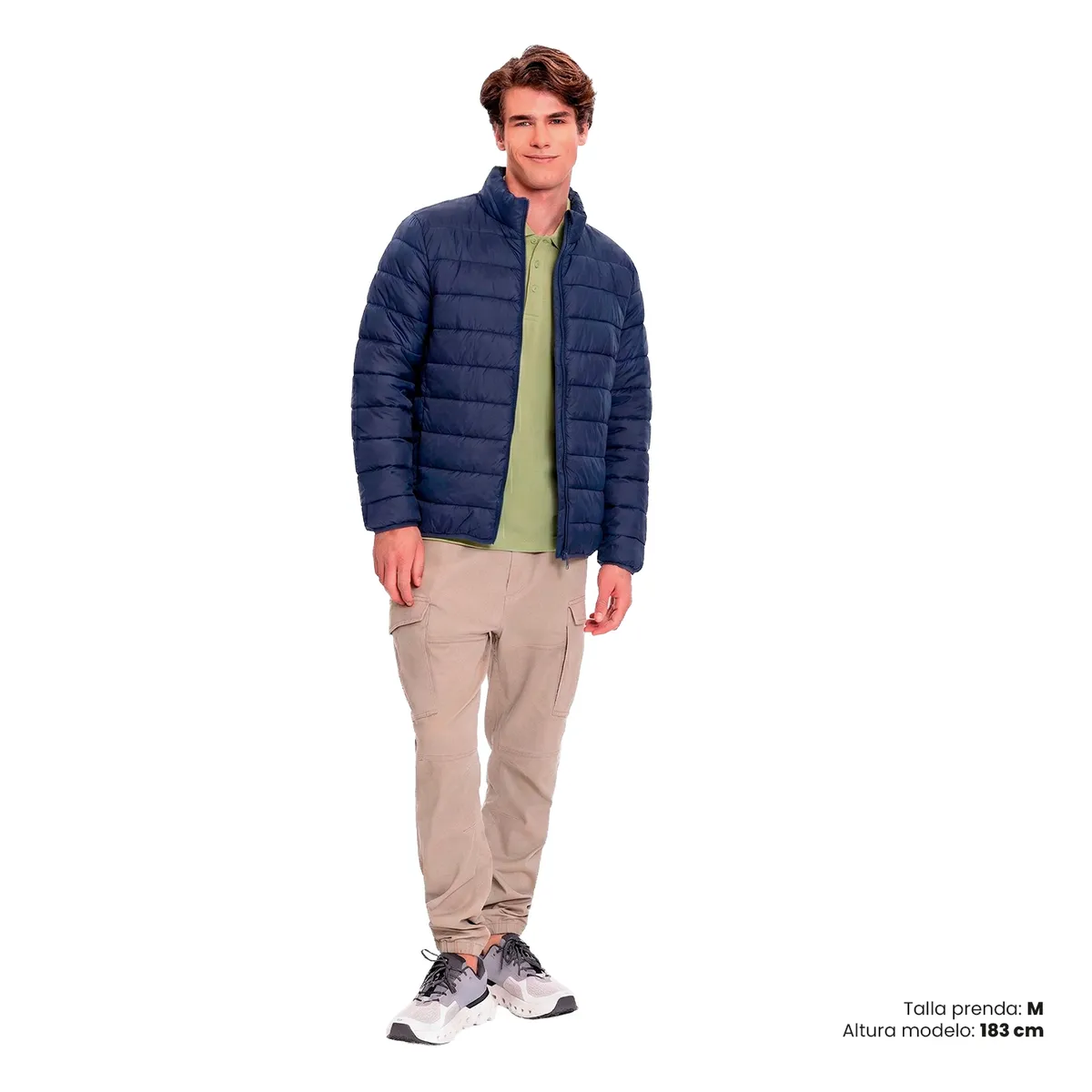 TOTTO - Chaqueta Acolchada Cuello Alto Coloro Azul Para Hombre