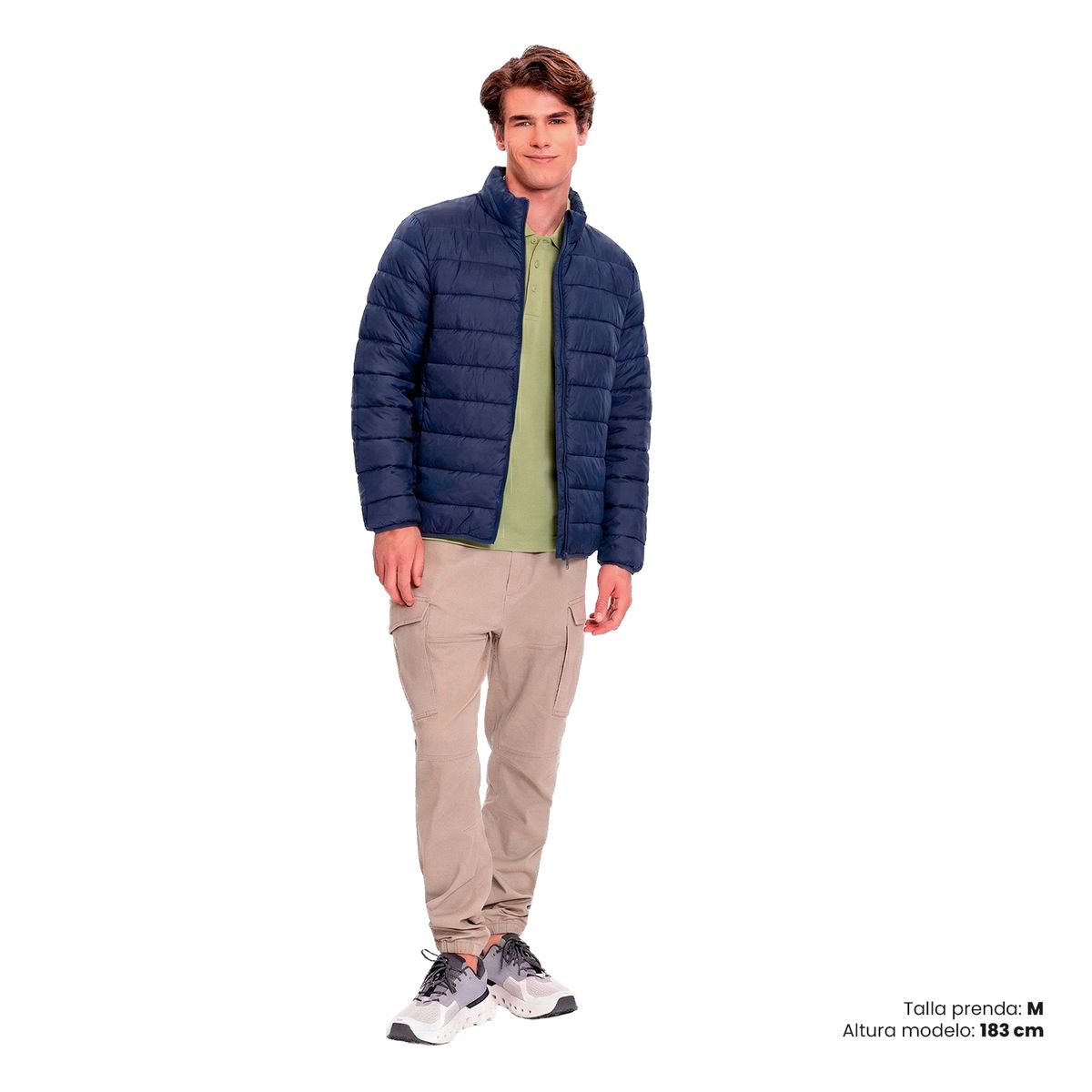 TOTTO - Chaqueta Acolchada Cuello Alto Coloro Azul Para Hombre