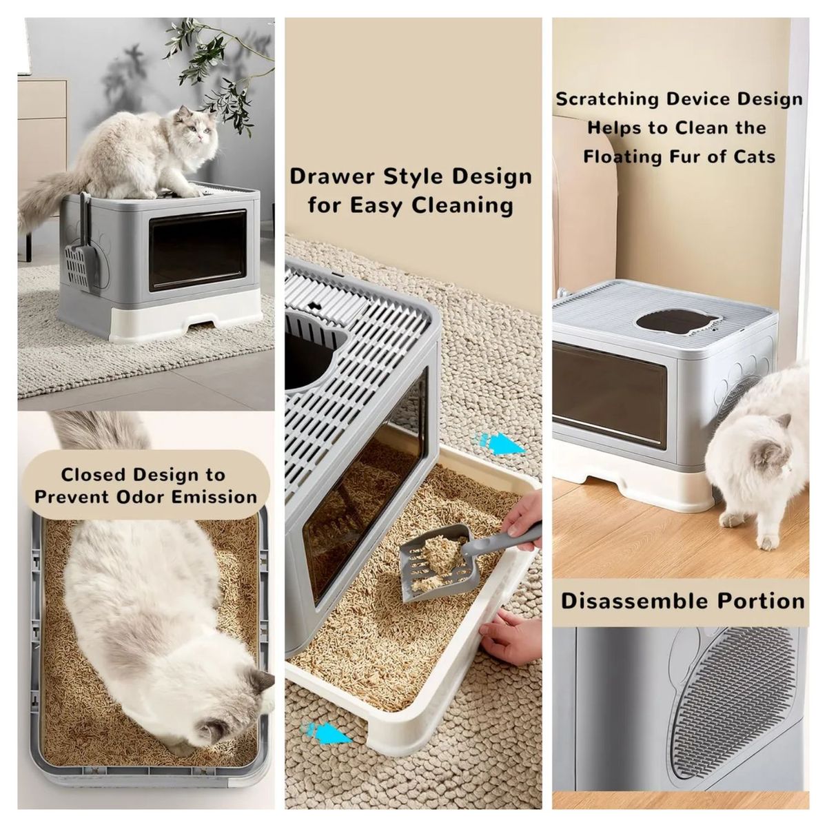 GENERICO - Arenero Para Gato Caja Arena Plegable