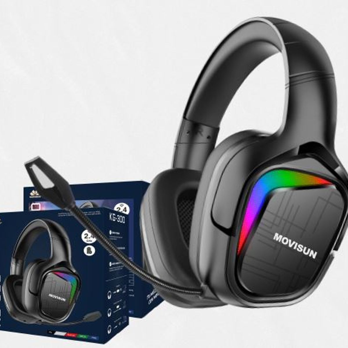 MOVISUN - Audífonos Bluetooth Inalámbricos Movisun KG-300 Diadema Gamer