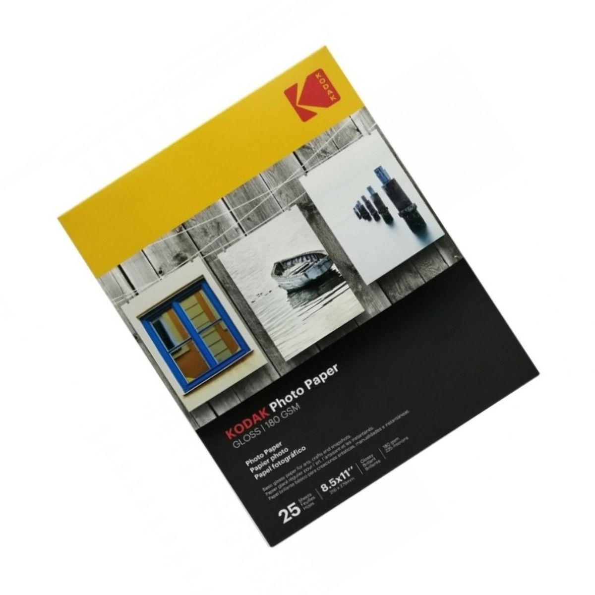 KODAK - Papel Fotográfico Kodak Tamaño Carta 180 Gr X 25 Para Impresora De Inyección