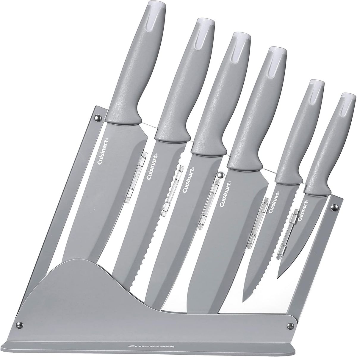 CUISINART - Set de cuchillos Cuisinart 7 pzas cerámica soporte acrílico