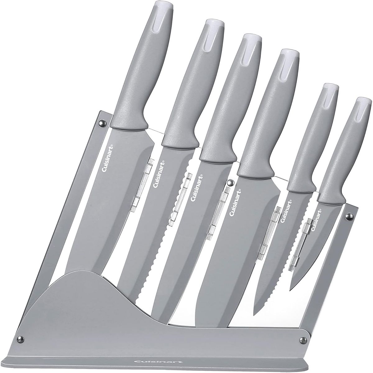 CUISINART - Set de cuchillos Cuisinart 7 pzas cerámica soporte acrílico