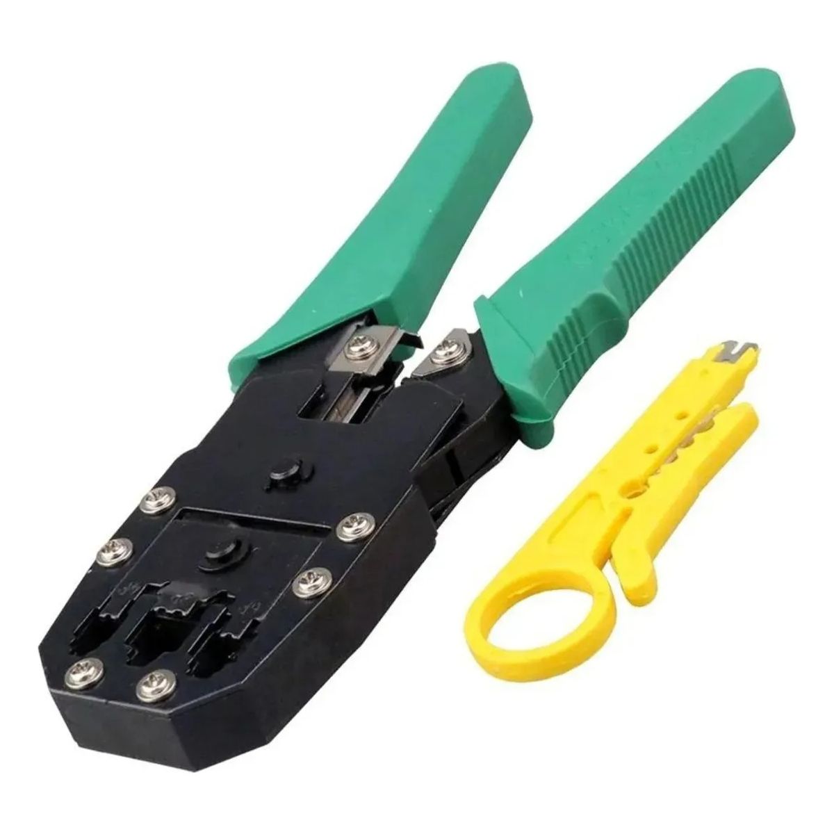 GENERICO - Kit Pinza Ponchadora Rj45 Internet Y Rj11 Y Separador Cable