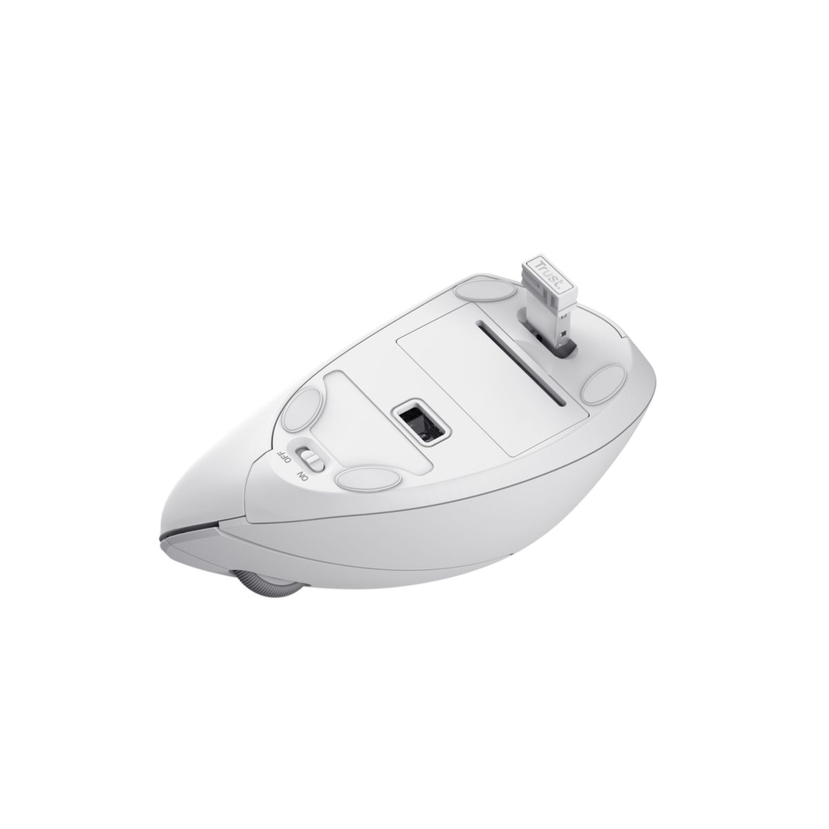 TRUST - Mouse Trust Verto Inalámbrico Diseño Vertical Blanco