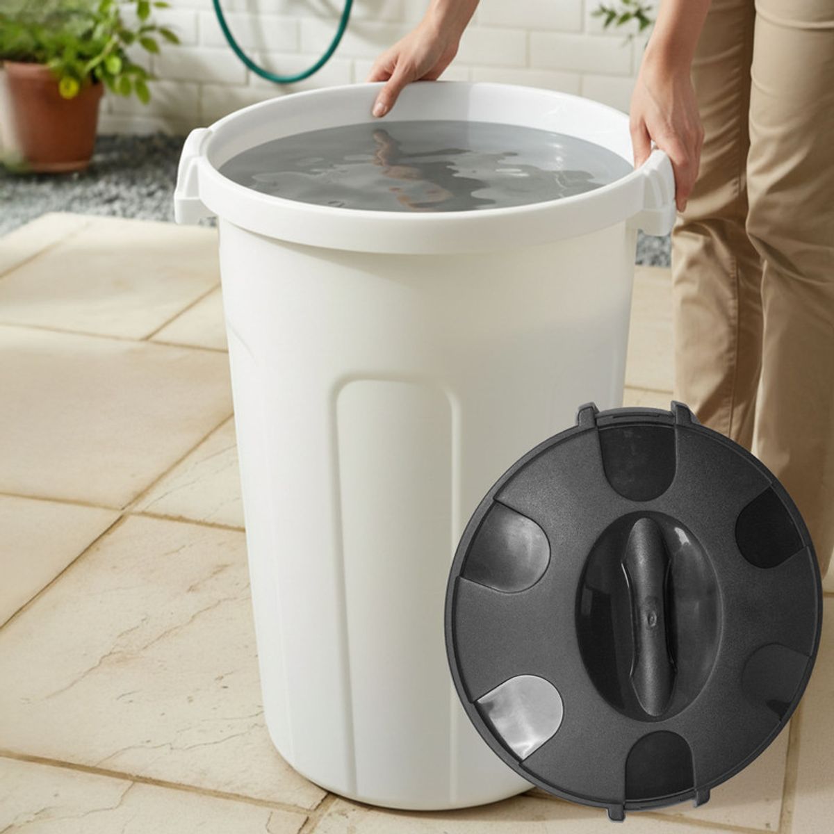 ENERGY PLUS - Set x2 Caneca Hermética 70 Litros Tapa Click Resistente