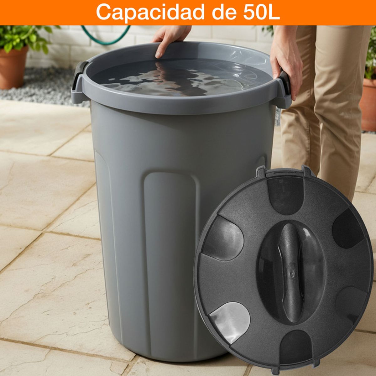 ENERGY PLUS - Caneca Hermética 70L Tapa Click Polipropileno Resistente