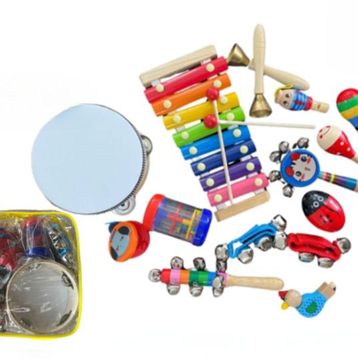 GENERICO - Maleta Musical Infantil con Instrumentos 15 Piezas
