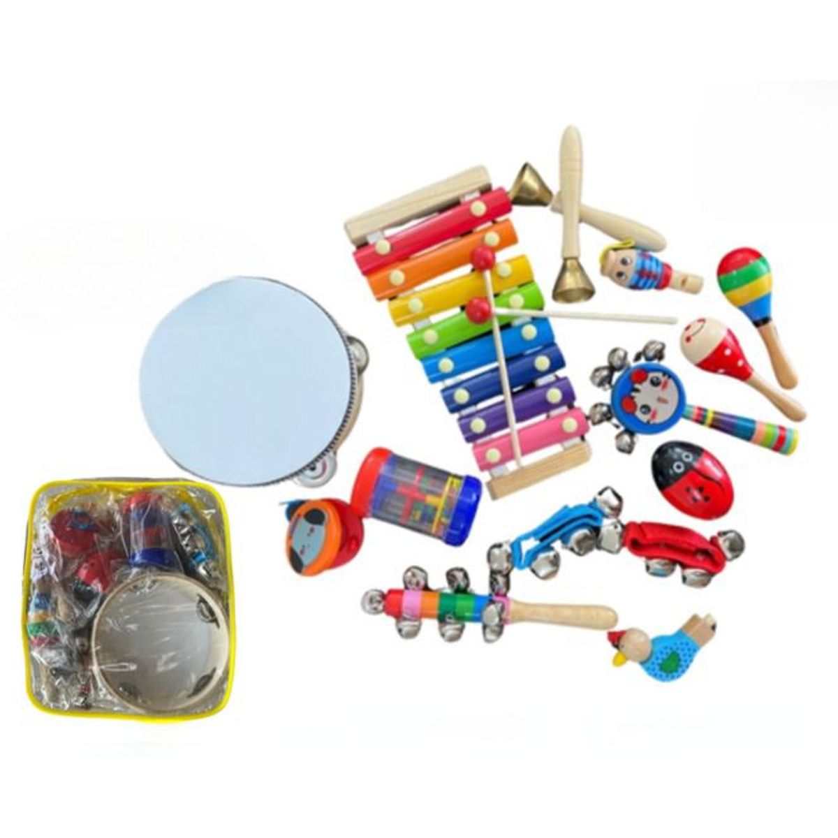 GENERICO - Maleta Musical Infantil con Instrumentos 15 Piezas