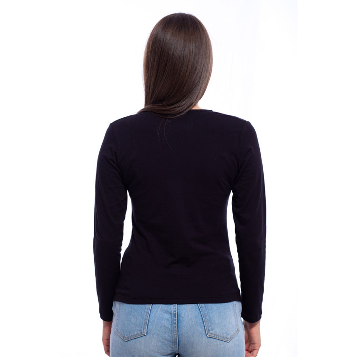 BOCARED - Blusa dama Minerva manga larga negro