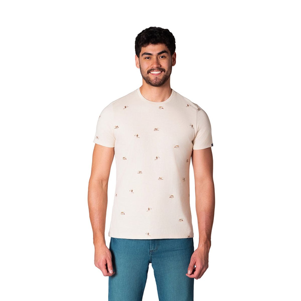 LEC LEE - Camiseta Slim Hombre Lec Lee Beige BeigeXL