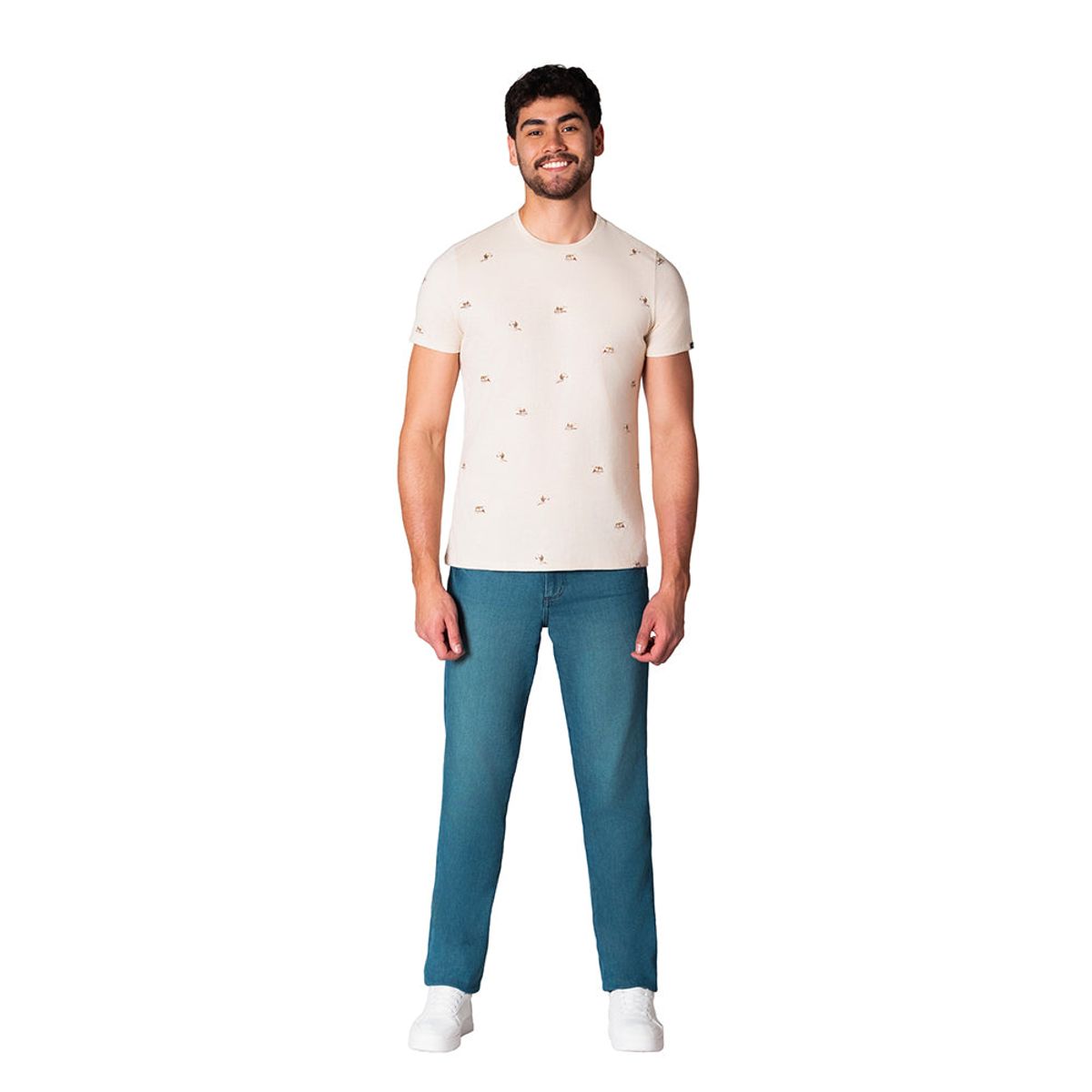 LEC LEE - Camiseta Slim Hombre Lec Lee Beige BeigeXL