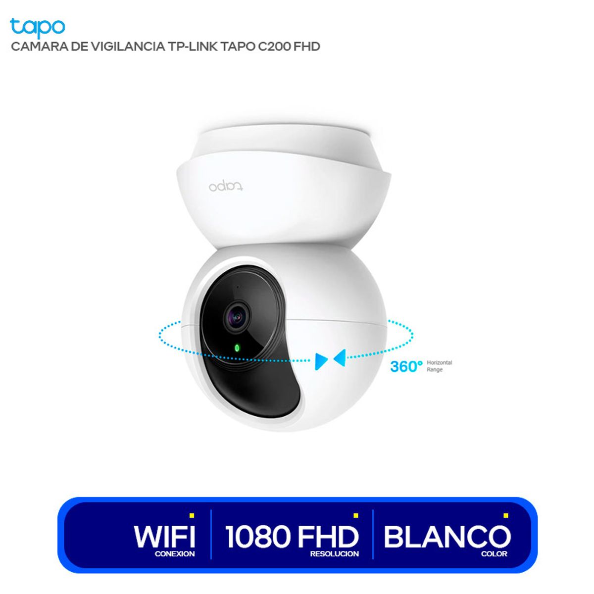 TAPO - CÁMARA DE SEGURIDAD WIFI TAPO ROBÓTICA 360° 1080p