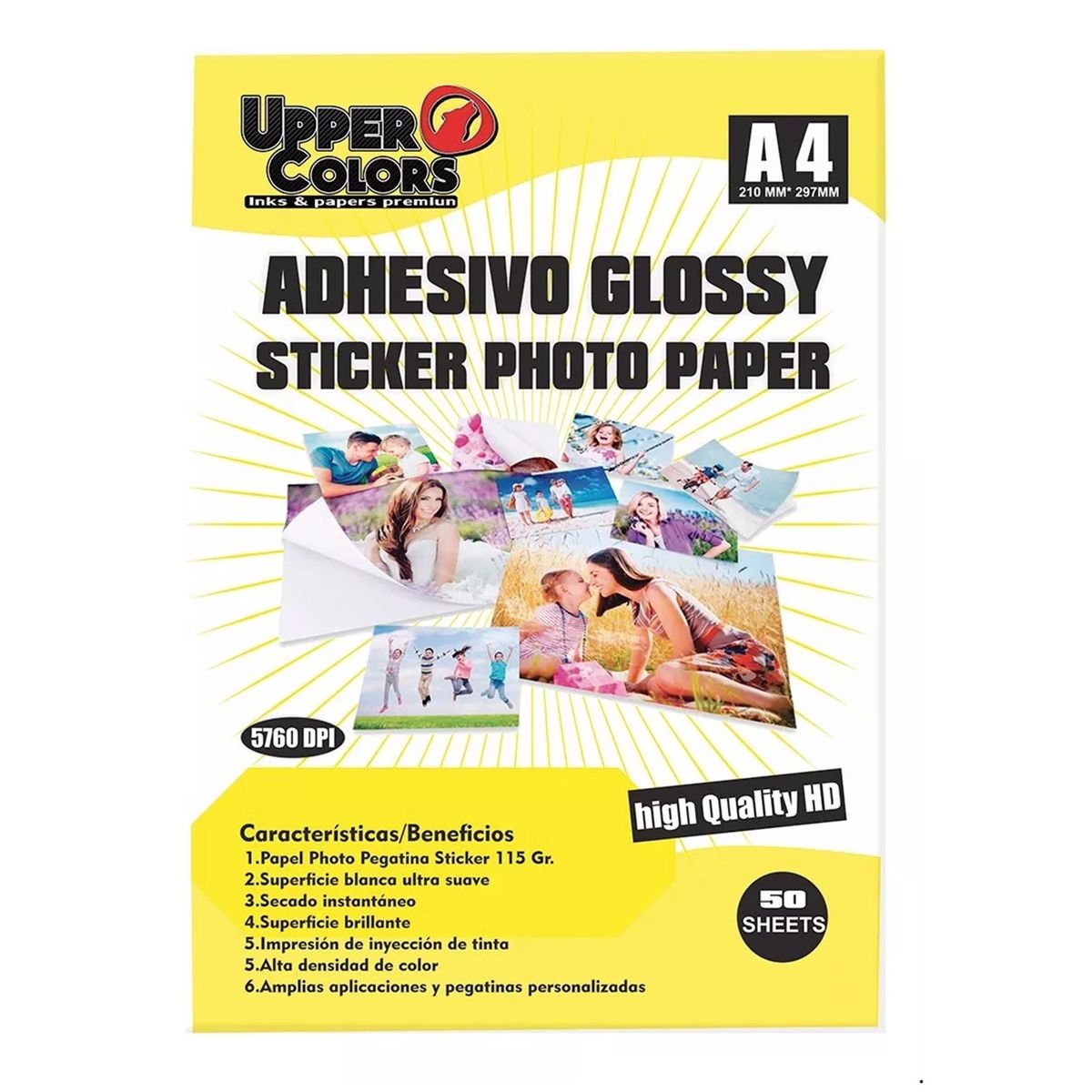 CHINA GLAZE - Papel Adhesivo Fotografico Imprimible x 50 hojas