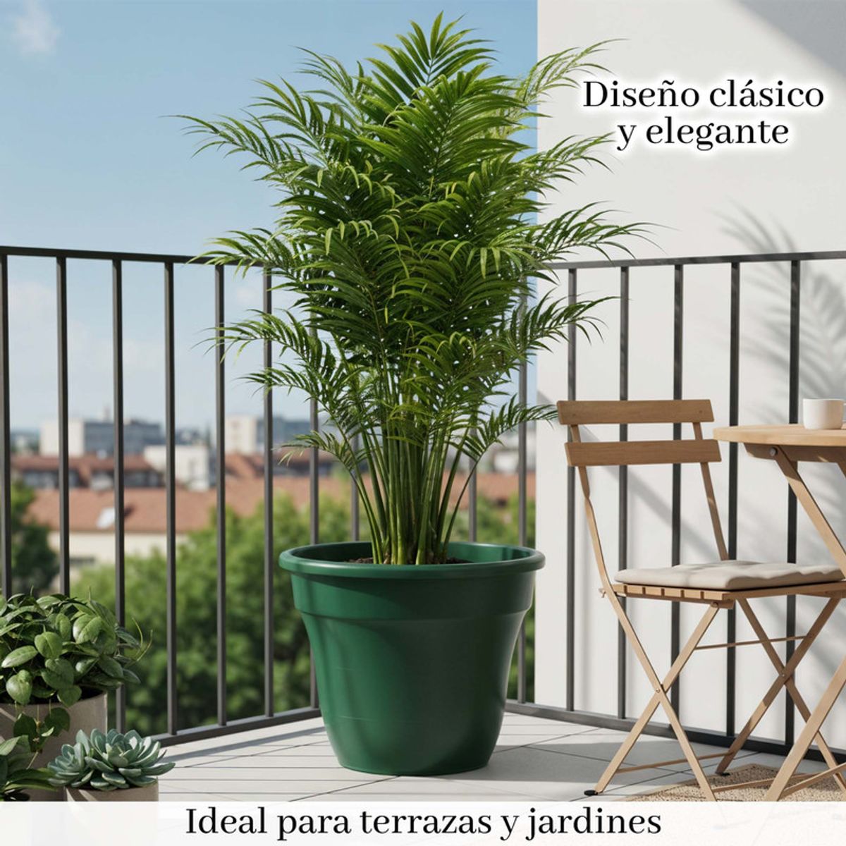 ENERGY PLUS - Matera Decorativa Mediana con Drenaje para Exterior Interior