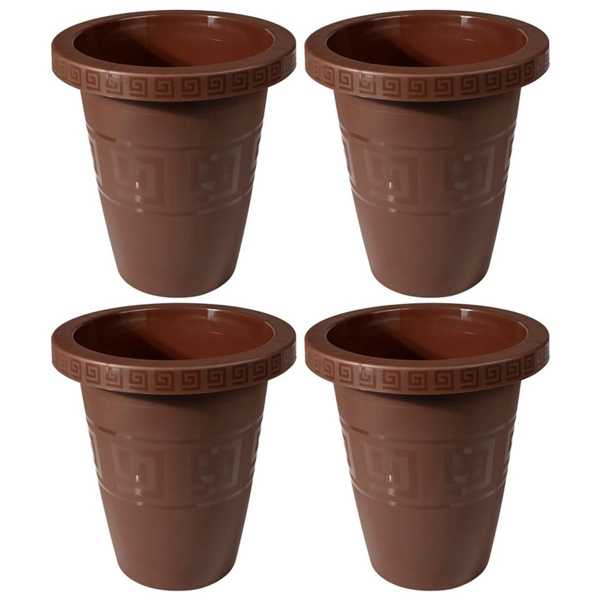 ENERGY PLUS - Set x4 Matera Redonda 45L Elegante Jardín Espacios Modernos