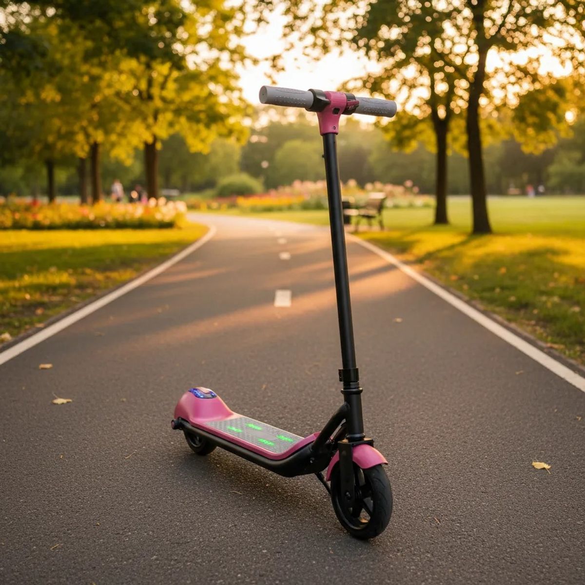 KIDSHOP - Patineta Eléctrica Niños Monopatín Scooter Luz Sonido Pt14 ROSA