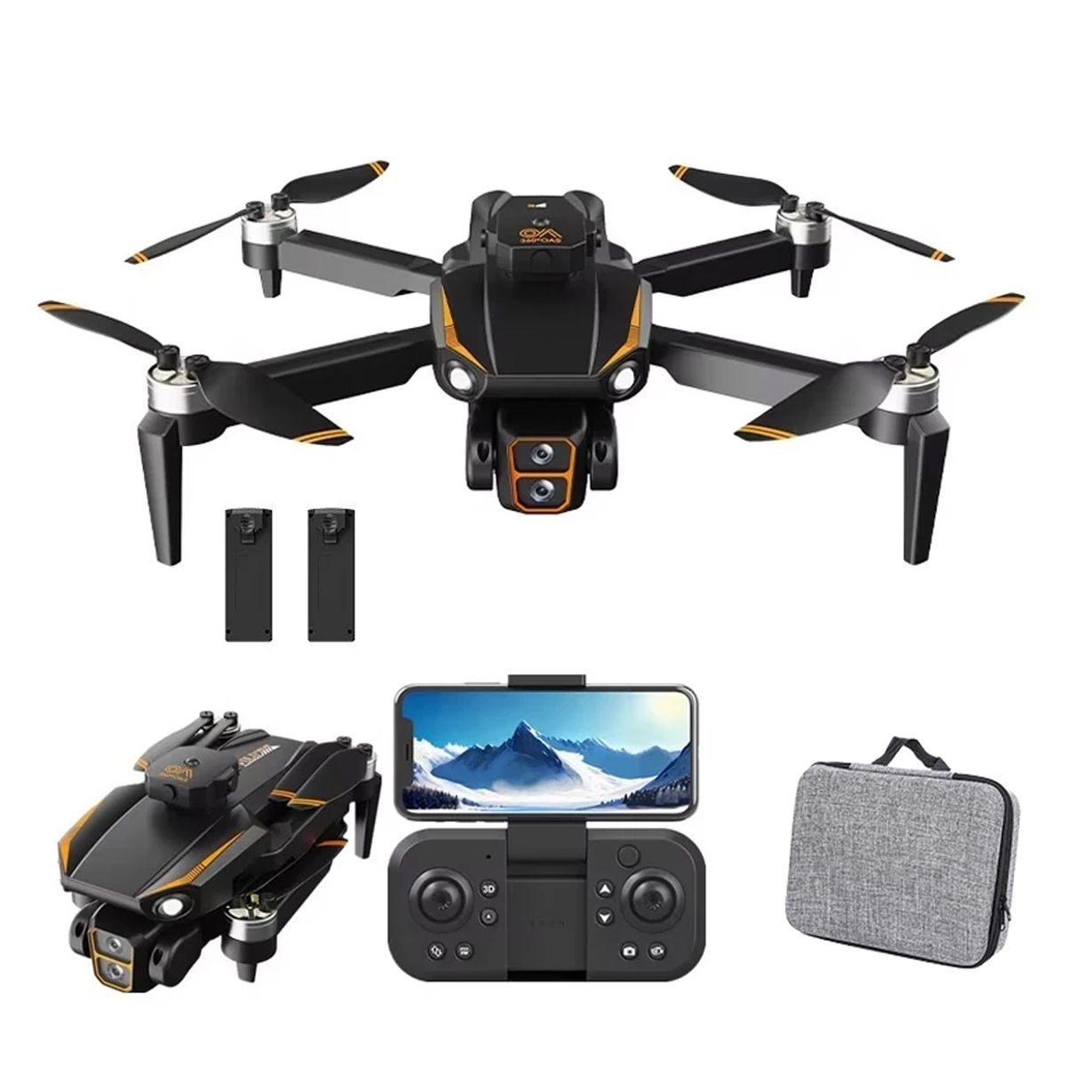 JON DI GROUP SAS - Dron Sensor Obstáculos S26 Pro Brushless Flujo Óptico 2 Baterias