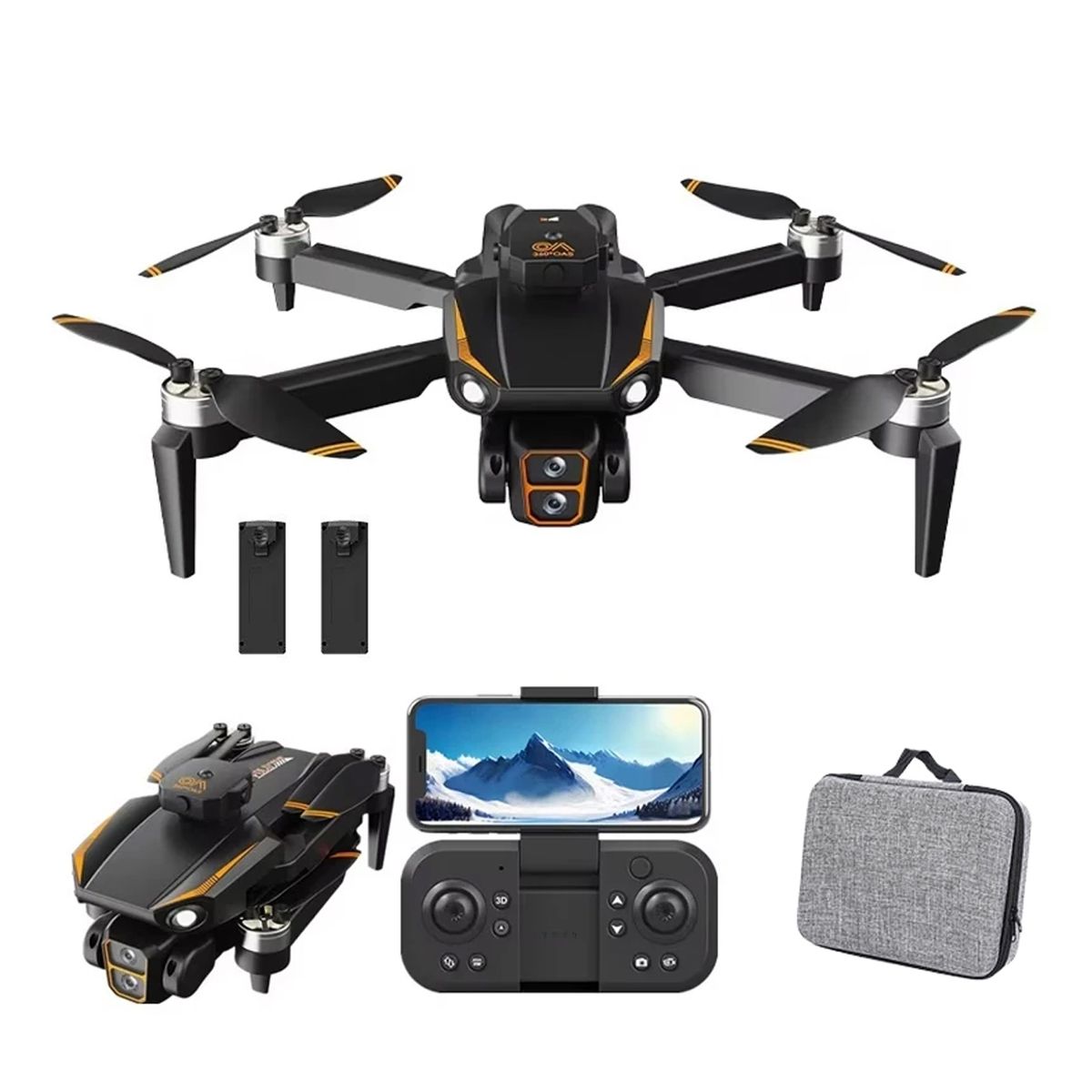 JON DI GROUP SAS - Dron Sensor Obstáculos S26 Pro Brushless Flujo Óptico 2 Baterias