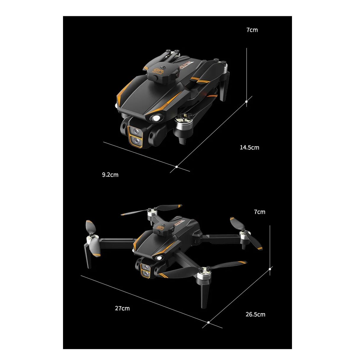 JON DI GROUP SAS - Dron Sensor Obstáculos S26 Pro Brushless Flujo Óptico 2 Baterias