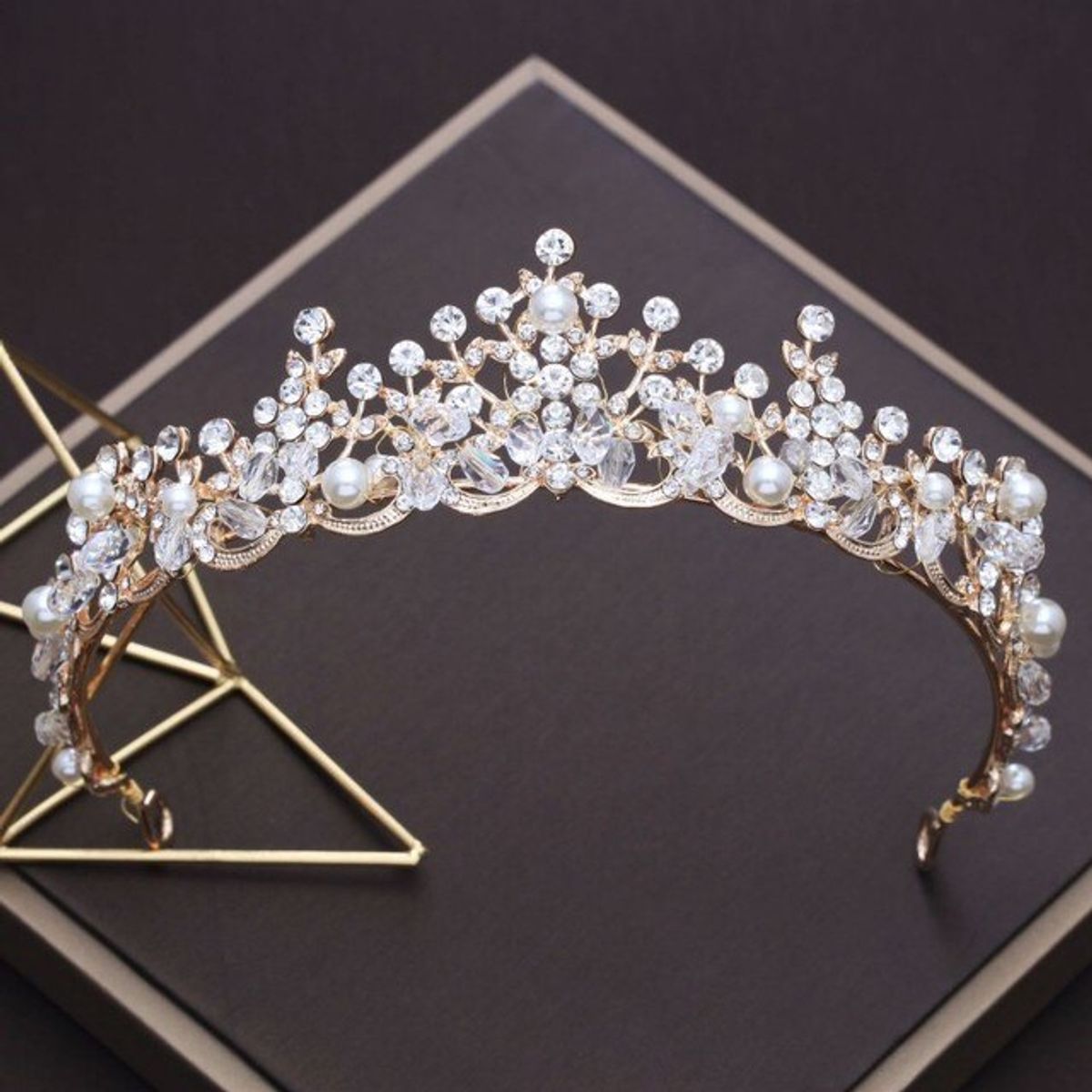 GENERICO - Corona Tiara Cristal Mujer Quinceañeras Novia