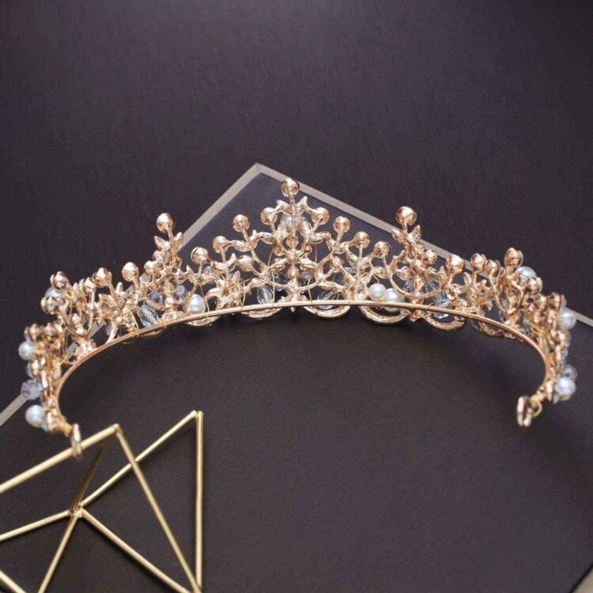 GENERICO - Corona Tiara Cristal Mujer Quinceañeras Novia