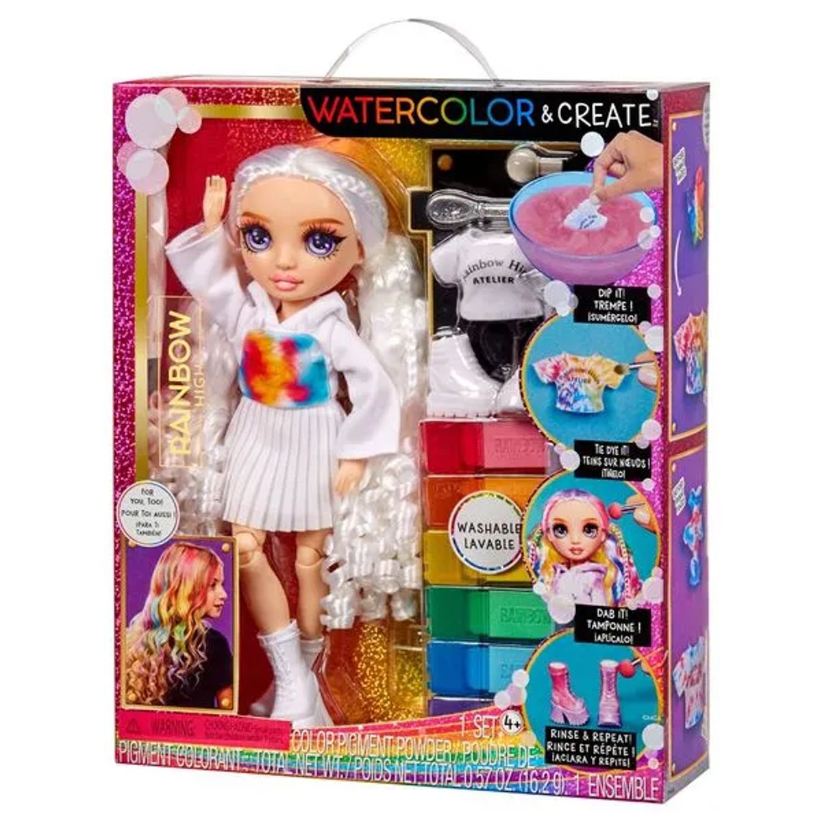 RAINBOW HIGH - Muñeca Rainbow High Crea y diseña ojos morados