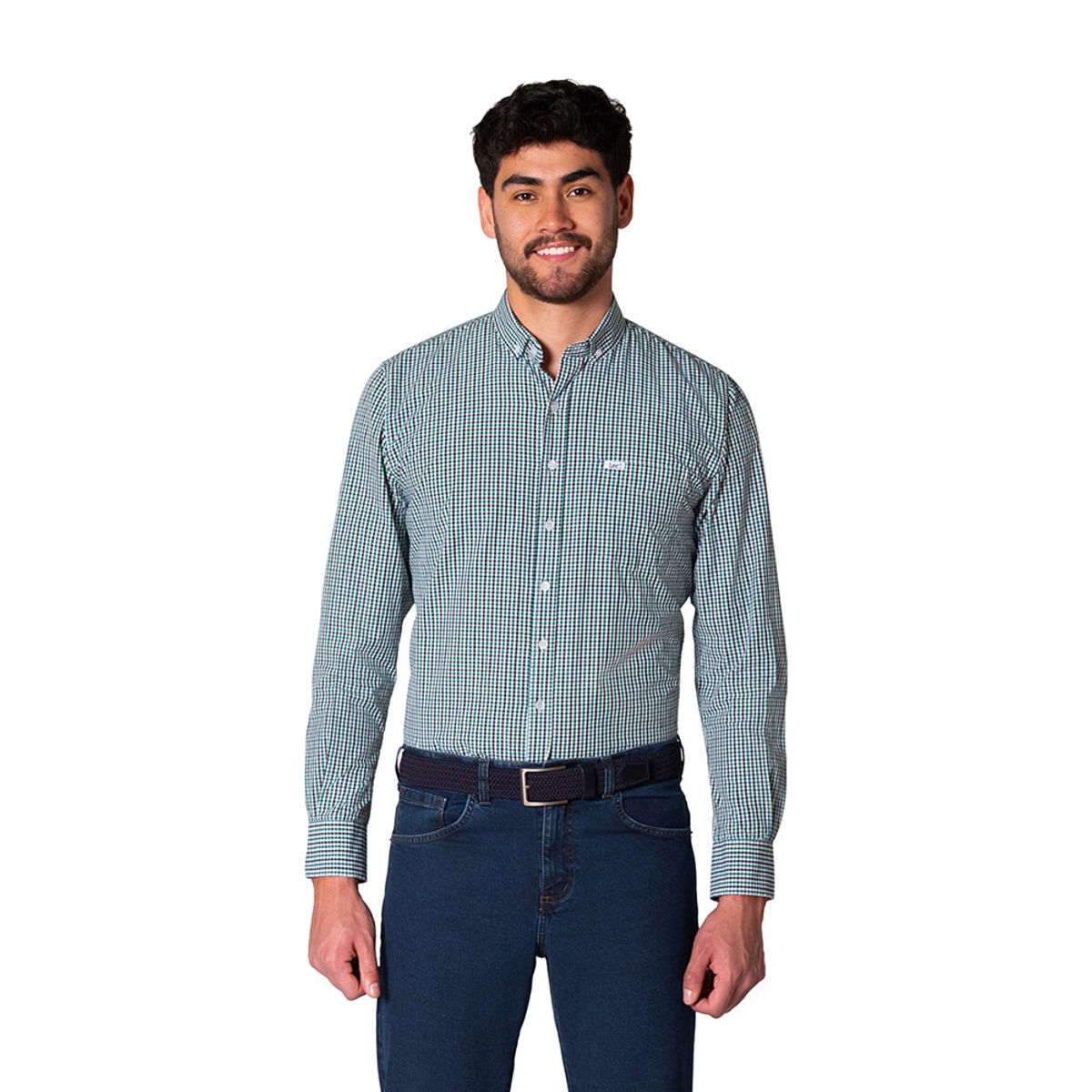 LEC LEE - Camisa Casual Hombre Lec Lee Verde-Vinotinto VinotintoXL