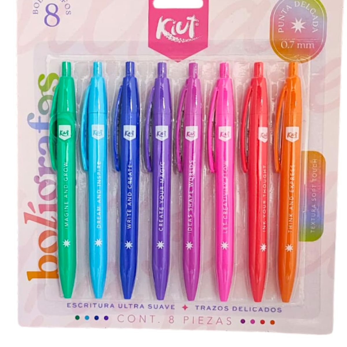 NORMA - Set de bolígrafos Kiut de punta fina 07mm ideales para escritura suave y trazos delicados