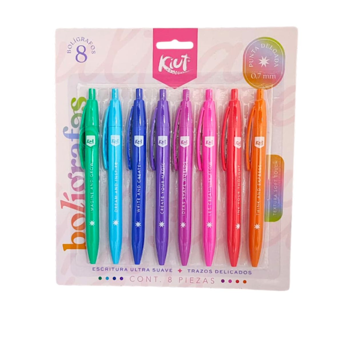 NORMA - Set de bolígrafos Kiut de punta fina 07mm ideales para escritura suave y trazos delicados