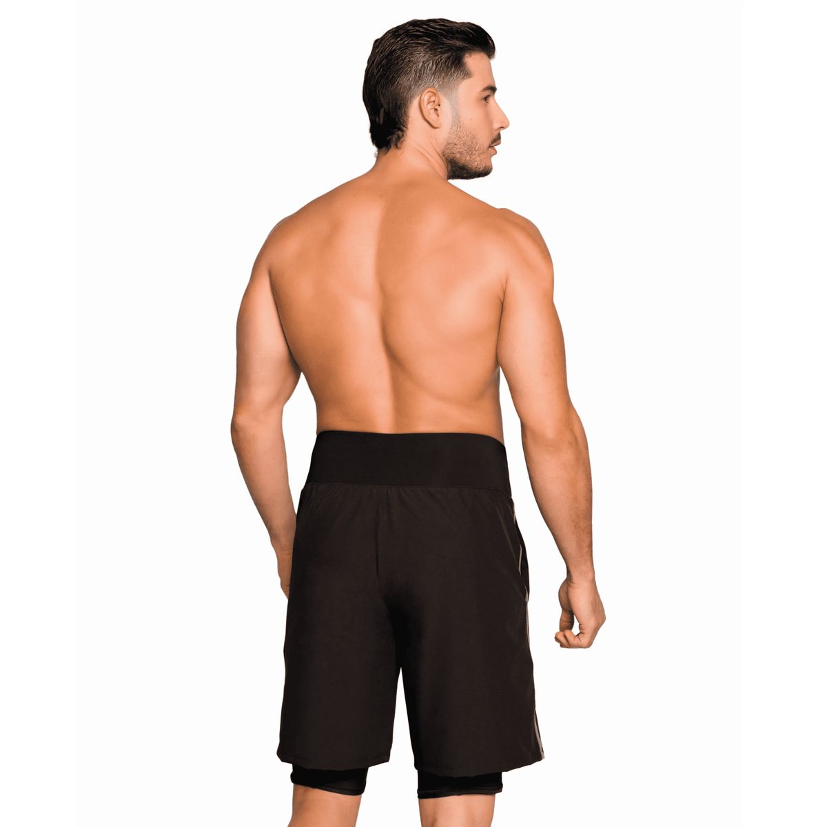 FAJATE - Pantaloneta de control abdominal con bóxer interno y soporte para zona lumbar