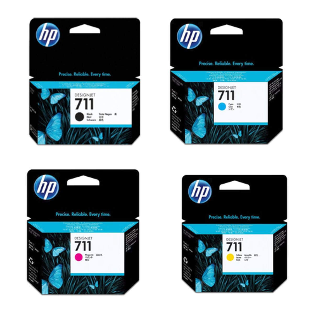 HP - JUEGO TINTA HP 711 38ML NEGRO - 711 COLORES ORIGINAL